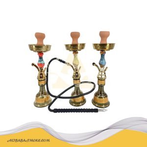 Mini Egyptian Style Metal Rod Water Smoke Bottle